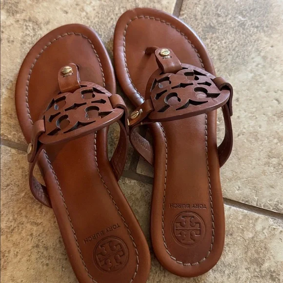Tory Burch Tan Leather Sandals - Picture 3 of 5
